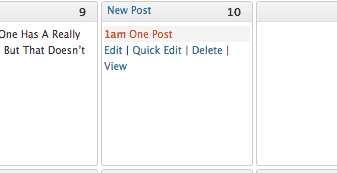 Hover over a post to edit it