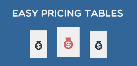 Easy Pricing Tables plugin