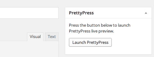 Click the "Launch PrettyPress Editor" button