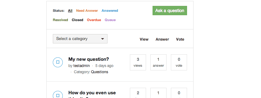 DW Question & Answer question page