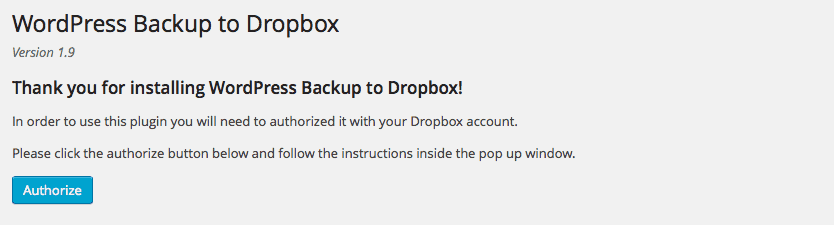 Authorize access to Dropbox using OAuth