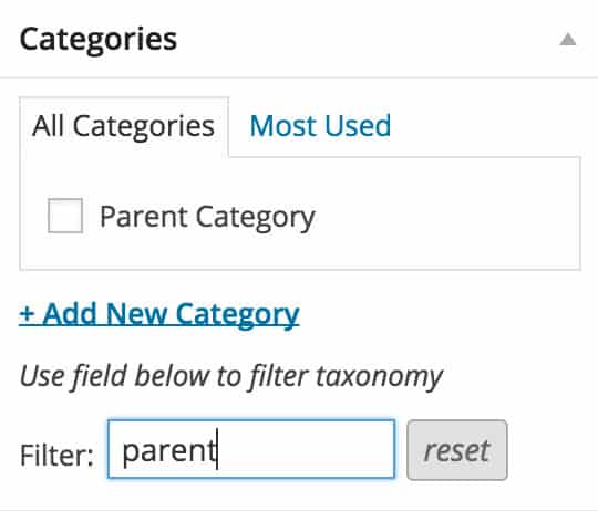 Taxonomy filter WordPress plugin