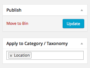 Choose which Categories / Taxonomies you'd like to show your Field group in.
