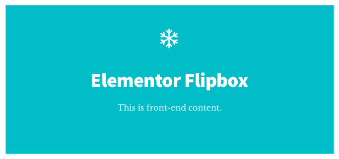 Flip Box From Essential Addons