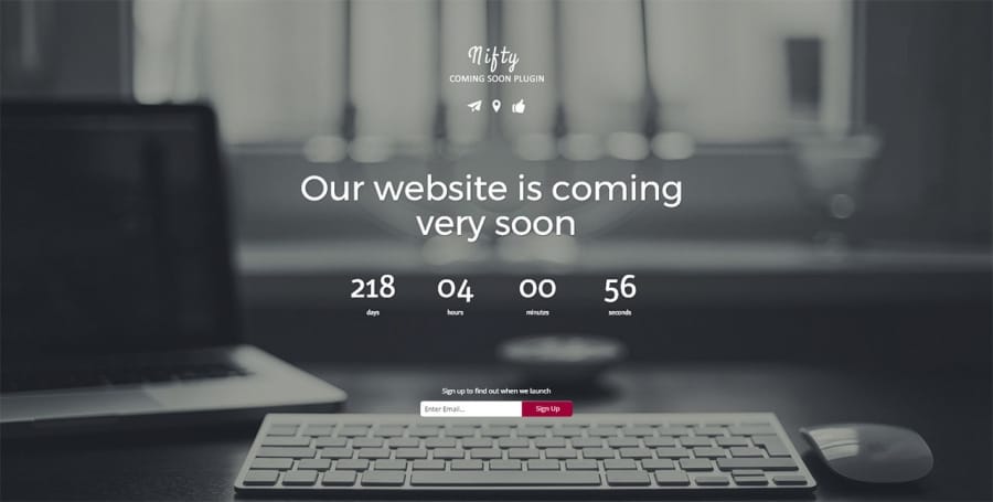 Nifty Coming Soon, Under Construction & Maintenance page