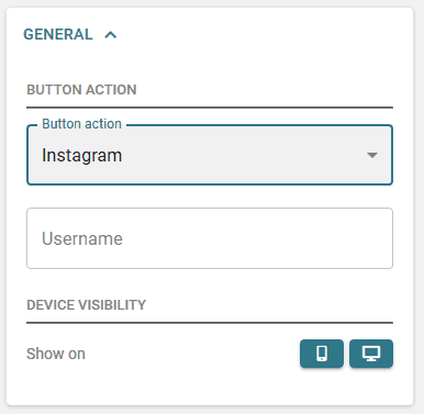 Instagram button action