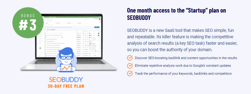 One month access to SEOBUDDY