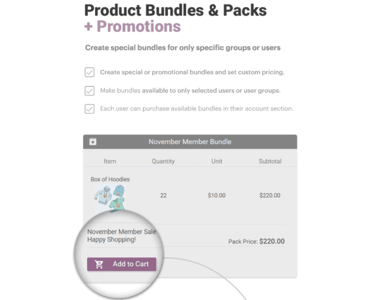 B2B & Wholesale Suite product bundles feature overview
