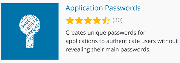 Application Passwords banner