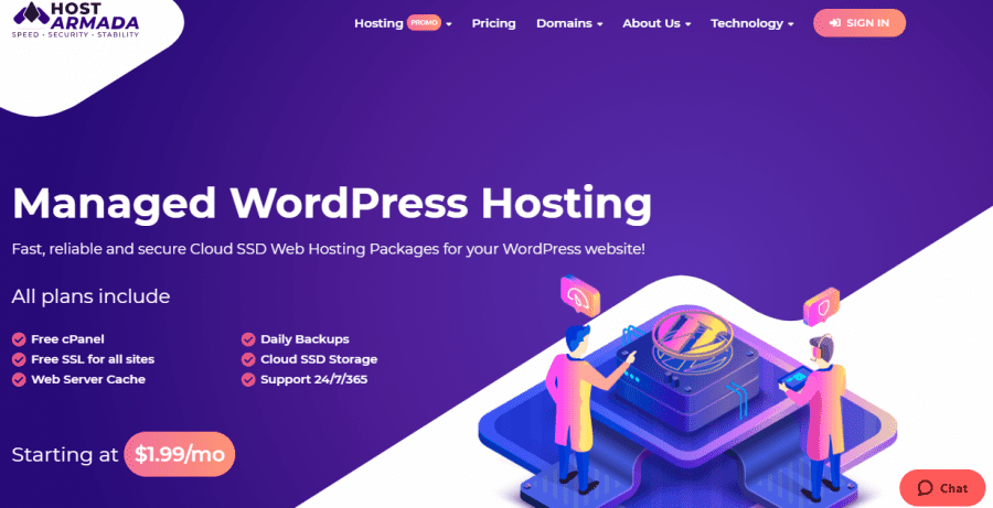 HostArmada WordPress Hosting